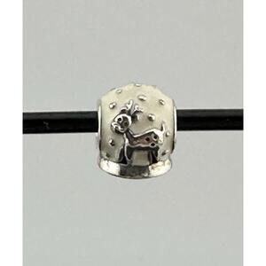 Pandora Reindeer White Enamel Bead 12 Days of Xmas #791228NE12-12